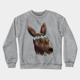 Deer n' a Forget Me Not Crown Crewneck Sweatshirt